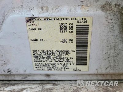 Zdjęcie 12 z 12 samochodu: 2016 NISSAN ALTIMA S/L VIN:1N4AL3AP5GC154212 - miniatura