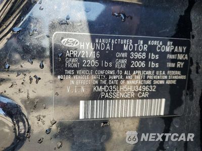 Zdjęcie 13 z 13 samochodu: 2017 HYUNDAI ELANTRA GT BASE VIN:KMHD35LH5HU349632 - miniatura