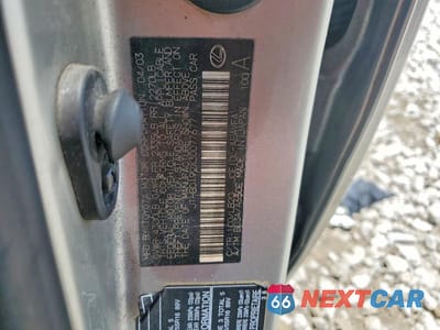 Zdjęcie 12 z 12 samochodu: 2003 LEXUS IS 300 VIN:JTHBD192X30077677 - miniatura