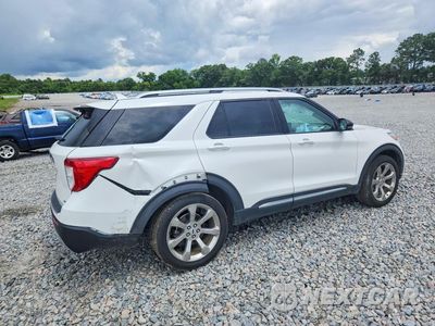 Trzecie zdjęcie samochodu z tyłu: 2020 FORD EXPLORER PLATINUM VIN:1FM5K8HC8LGA88316 - miniatura