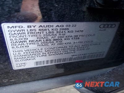 Zdjęcie 13 z 13 samochodu: 2022 AUDI Q7 PREMIUM VIN:WA1AXBF72ND012970 - miniatura