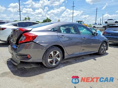 Trzecie zdjęcie samochodu z tyłu: 2019 HONDA CIVIC LX VIN:19XFC2F65KE008212 - miniatura