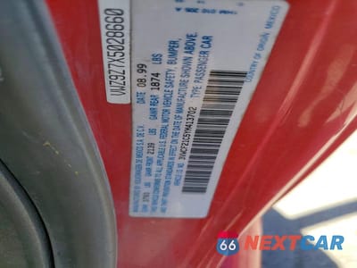 Zdjęcie 12 z 12 samochodu: 2000 VOLKSWAGEN NEW BEETLE GLS TDI VIN:3VWCF21C5YM413702 - miniatura
