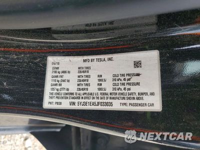 Zdjęcie 12 z 12 samochodu: 2018 TESLA MODEL 3 VIN:5YJ3E1EA5JF033035 - miniatura