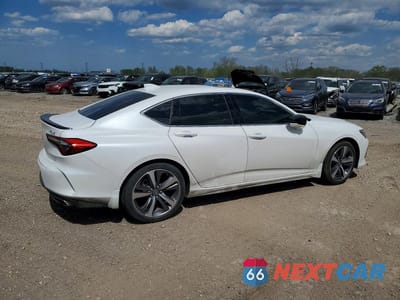 Trzecie zdjęcie samochodu z tyłu: 2021 ACURA TLX ADVANCE VIN:19UUB5F64MA000508 - miniatura