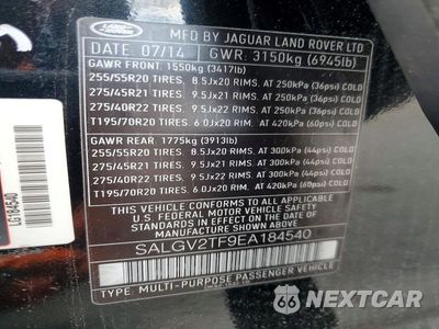Zdjęcie 13 z 13 samochodu: 2014 LAND ROVER RANGE ROVER AUTOBIOGRAPHY VIN:SALGV2TF9EA184540 - miniatura