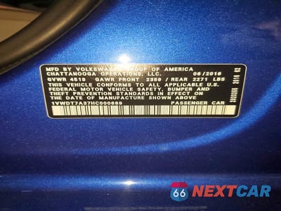 Zdjęcie 12 z 12 samochodu: 2017 VOLKSWAGEN PASSAT R-LINE VIN:1VWDT7A37HC000689 - miniatura