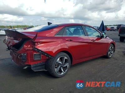 Trzecie zdjęcie samochodu z tyłu: 2023 HYUNDAI ELANTRA LIMITED VIN:KMHLP4AG6PU561121 - miniatura