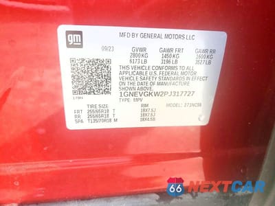 Zdjęcie 12 z 12 samochodu: 2023 CHEVROLET TRAVERSE LT VIN:1GNEVGKW2PJ317727 - miniatura