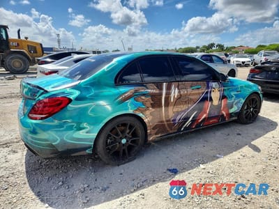 Trzecie zdjęcie samochodu z tyłu: 2017 MERCEDES-BENZ C 43 4MATIC AMG VIN:55SWF6EB4HU213664 - miniatura