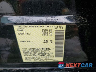 Zdjęcie 12 z 12 samochodu: 2014 NISSAN ALTIMA 2.5 SL VIN:1N4AL3AP2EC110892 - miniatura