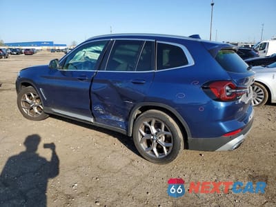 Drugie zdjęcie samochodu z przodu: 2022 BMW X3 XDRIVE30I VIN:5UX53DP09N9K12004 - miniatura