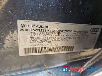 Zdjęcie 13 z 13 samochodu: 2011 AUDI S4 PREMIUM PLUS VIN:WAUBGAFL6BA012174 - miniatura