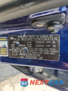 Zdjęcie 12 z 12 samochodu: 2008 KIA OPTIMA LX VIN:KNAGE124585235530 - miniatura