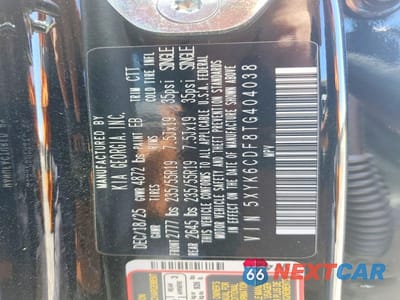 Zdjęcie 13 z 13 samochodu: 2026 KIA SPORTAGE X LINE VIN:5XYK6CDF8TG404038 - miniatura