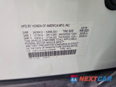 Zdjęcie 13 z 13 samochodu: 2019 ACURA MDX TECHNOLOGY VIN:5J8YD3H50KL006408 - miniatura
