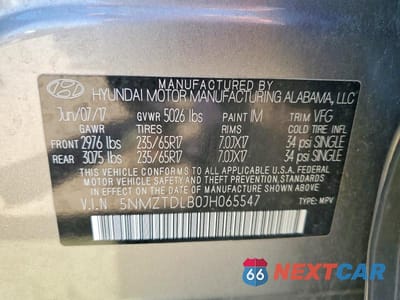 Zdjęcie 13 z 13 samochodu: 2018 HYUNDAI SANTA FE SPORT VIN:5NMZTDLB0JH065547 - miniatura