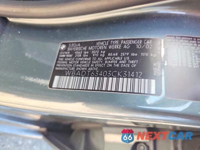 Zdjęcie 12 z 12 samochodu: 2003 BMW 530 I AUTOMATIC VIN:WBADT63403CK31412 - miniatura
