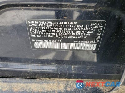 Zdjęcie 12 z 12 samochodu: 2010 VOLKSWAGEN CC SPORT VIN:WVWMN7AN6AE562267 - miniatura