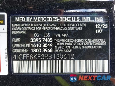 Zdjęcie 14 z 14 samochodu: 2024 MERCEDES-BENZ GLS 63 AMG 4MATIC VIN:4JGFF8KE3RB130612 - miniatura