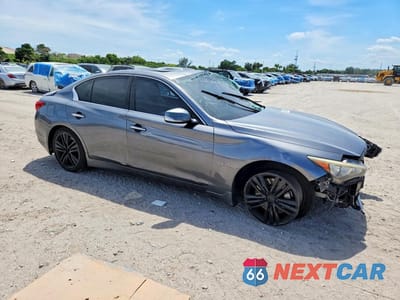 Czwarte zdjęcie samochodu z boku: 2015 INFINITI Q50 SPORT VIN:JN1BV7AP6FM340286 - miniatura