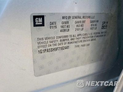 Zdjęcie 12 z 12 samochodu: 2015 CHEVROLET CRUZE LS VIN:1G1PA5SH9F7162441 - miniatura
