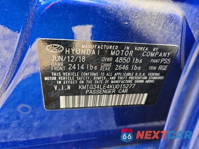 Zdjęcie 12 z 12 samochodu: 2019 GENESIS G70 3.3T ADVANCED VIN:KMTG34LE4KU015277 - miniatura