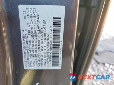 Zdjęcie 13 z 13 samochodu: 2022 HONDA ODYSSEY EXL VIN:5FNRL6H71NB053205 - miniatura