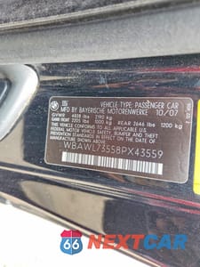 Zdjęcie 12 z 12 samochodu: 2008 BMW 335 I VIN:WBAWL73558PX43559 - miniatura