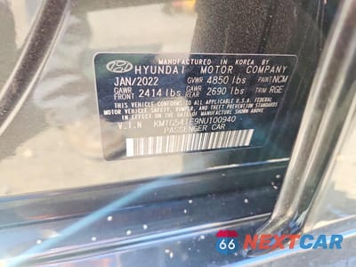 Zdjęcie 12 z 12 samochodu: 2022 GENESIS G70 3.3T STANDARD VIN:KMTG54TE9NU100940 - miniatura