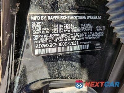 Zdjęcie 13 z 13 samochodu: 2014 BMW X3 XDRIVE28I VIN:5UXWX9C50E0D37021 - miniatura