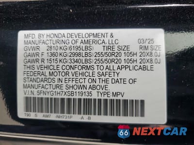 Zdjęcie 13 z 13 samochodu: 2025 HONDA PILOT TOURING VIN:5FNYG1H7XSB119135 - miniatura