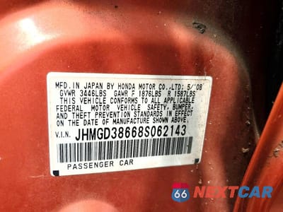 Zdjęcie 13 z 13 samochodu: 2008 HONDA FIT SPORT VIN:JHMGD38668S062143 - miniatura