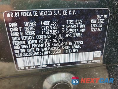 Zdjęcie 14 z 14 samochodu: 2017 HONDA HR-V LX VIN:3CZRU5G37HM700366 - miniatura