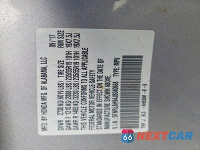 Zdjęcie 13 z 13 samochodu: 2018 HONDA ODYSSEY ELITE VIN:5FNRL6H94JB040668 - miniatura