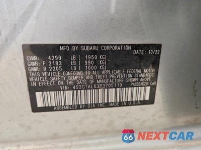 Zdjęcie 12 z 12 samochodu: 2023 SUBARU IMPREZA SPORT VIN:4S3GTAL63P3705119 - miniatura