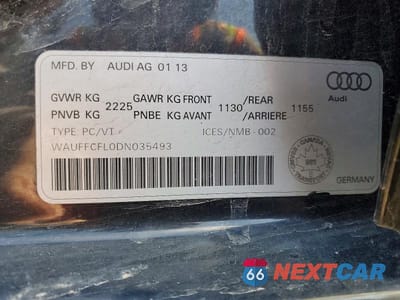 Zdjęcie 12 z 12 samochodu: 2013 AUDI A4 PREMIUM PLUS VIN:WAUFFCFL0DN035493 - miniatura