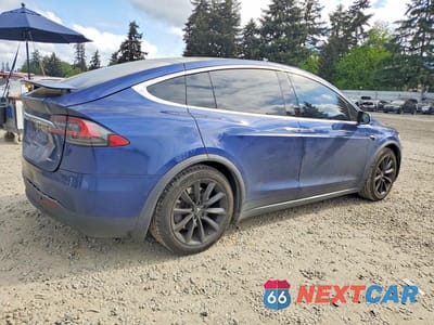 Trzecie zdjęcie samochodu z tyłu: 2018 TESLA MODEL X VIN:5YJXCBE23JF136198 - miniatura
