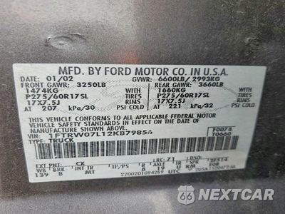 Zdjęcie 13 z 13 samochodu: 2002 FORD F150 SUPERCREW VIN:1FTRW07L12KB79856 - miniatura