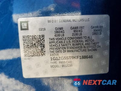 Zdjęcie 12 z 12 samochodu: 2019 CHEV MALIBU RS VIN:1G1ZG5ST9KF188646 - miniatura