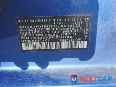 Zdjęcie 13 z 13 samochodu: 2024 VOLKSWAGEN JETTA SEL VIN:3VWGM7BU9RM014935 - miniatura