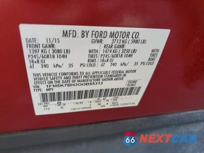 Zdjęcie 13 z 13 samochodu: 2016 FORD EXPLORER VIN:1FM5K7BH3GGB55313 - miniatura