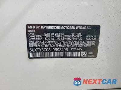 Zdjęcie 14 z 14 samochodu: 2020 BMW X3 SDRIVE30I VIN:5UXTY3C08L9B93406 - miniatura