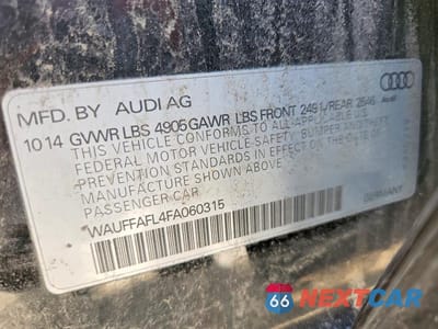 Zdjęcie 12 z 12 samochodu: 2015 AUDI A4 PREMIUM PLUS VIN:WAUFFAFL4FA060315 - miniatura