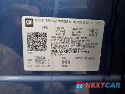 Zdjęcie 13 z 13 samochodu: 2022 CHEVROLET EQUINOX PREMIER VIN:3GNAXXEV2NS117793 - miniatura