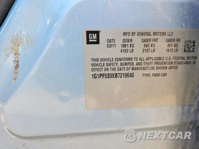 Zdjęcie 12 z 12 samochodu: 2011 CHEVROLET CRUZE LT VIN:1G1PF5S9XB7219640 - miniatura