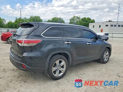 Trzecie zdjęcie samochodu z tyłu: 2014 TOYOTA HIGHLANDER LIMITED VIN:5TDDKRFH2ES044003 - miniatura