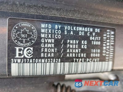 Zdjęcie 12 z 12 samochodu: 2017 VOLKSWAGEN BEETLE SE VIN:3VWJ17AT0HM632828 - miniatura