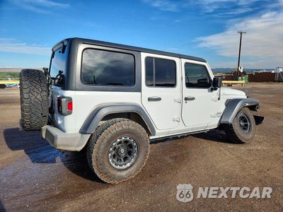 Trzecie zdjęcie samochodu z tyłu: 2018 JEEP WRANGLER UNLIMITED SPORT VIN:1C4HJXDN7JW300146 - miniatura