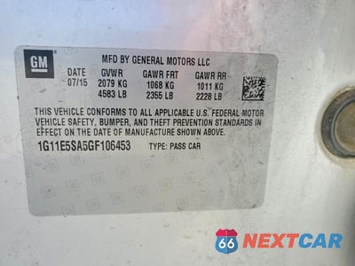 Zdjęcie 12 z 12 samochodu: 2016 CHEVROLET MALIBU LIMITED LTZ VIN:1G11E5SA5GF106453 - miniatura
